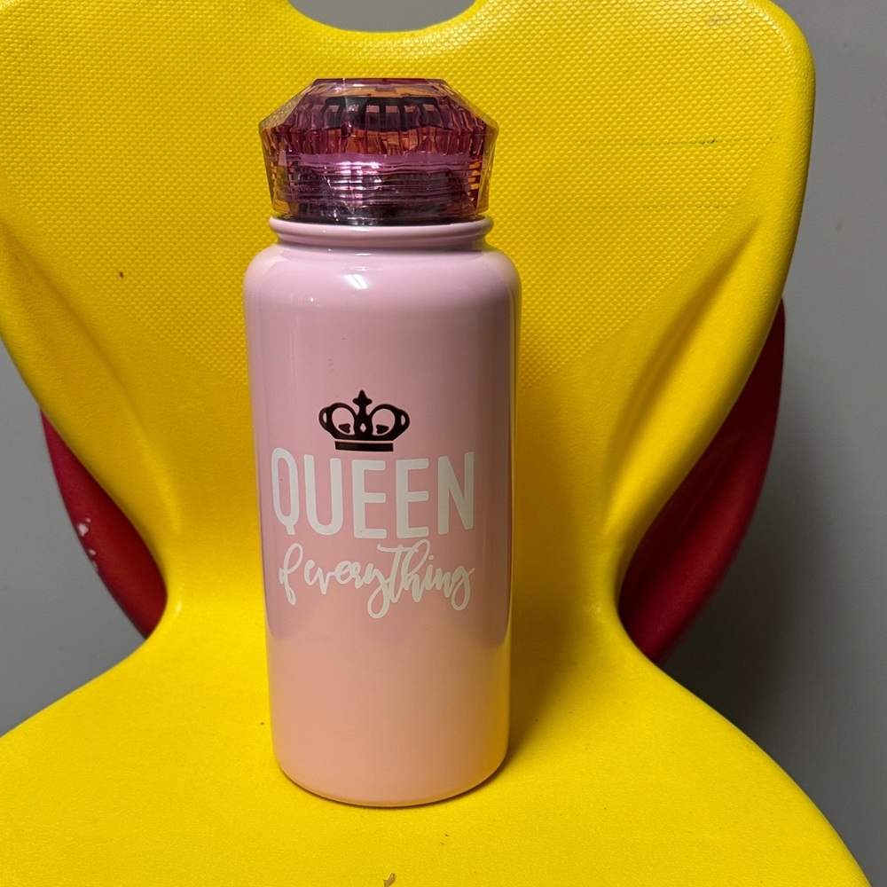 Pink 'Queen of Everything' Water Bottle